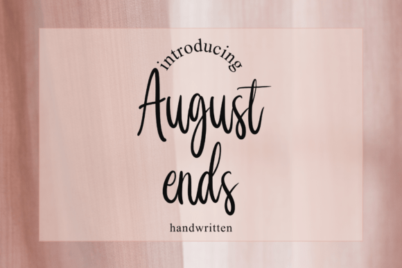 August Ends: A Versatile Script Typeface for Modern Web Design