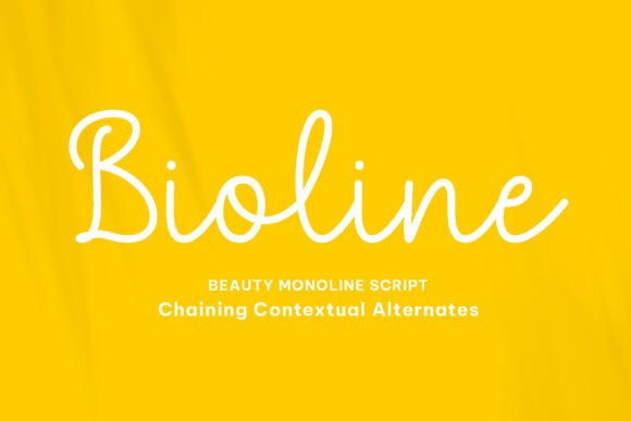 Bioline: A Neat Script Typeface for Modern Brand Identity