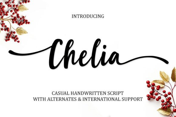 Chelia: A Warm Script Typeface for Editorial Design