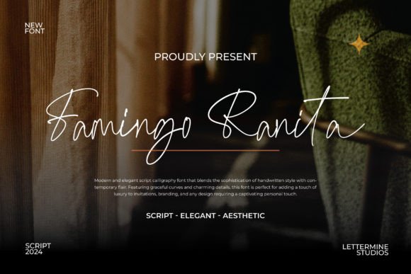 Famingo Ranita: A Refined Script Typeface for Editorial Design