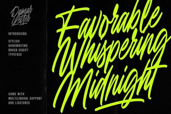 Favorable Whispering Midnight: A Graceful Script Typeface Review