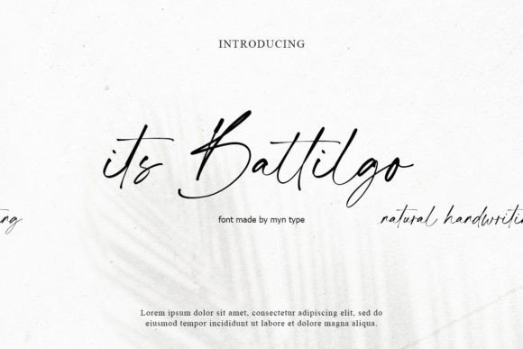 Its Battilgo: A Stylish Script Font for Editorial Design