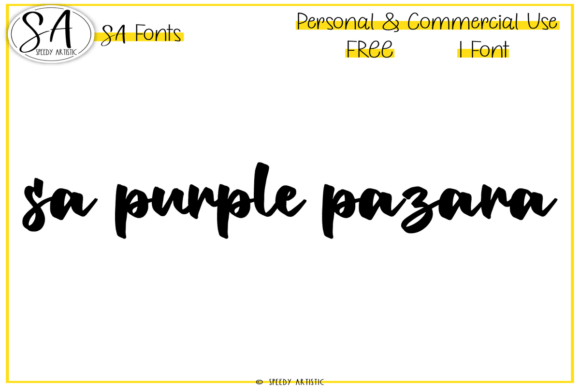 Sa Purple Pazara: The Handwritten Font for Bold Campaigns