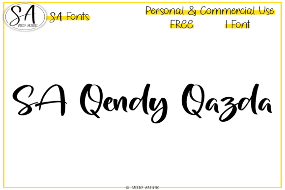 Sa Qendy Qazda: A Handwritten Font for Authentic Branding