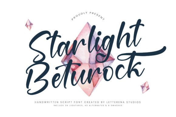 Starlight Beturock: A Luxury Script Font for Branding