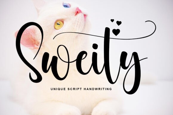 Sweity: A Dainty Script Font for Editorial Design