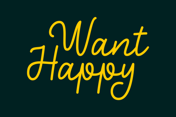 Want Happy: A Cheerful Script Font for Web Design